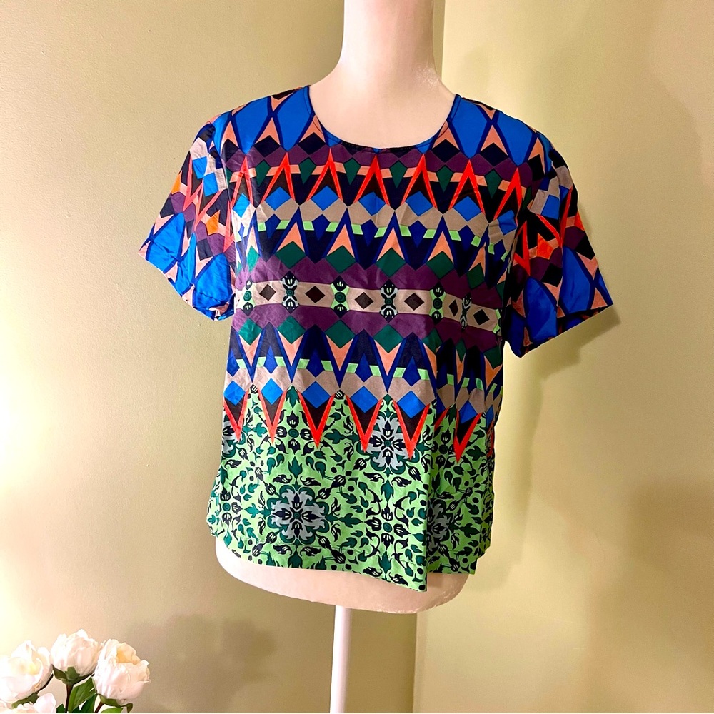 J.Crew Silk Print Blouse